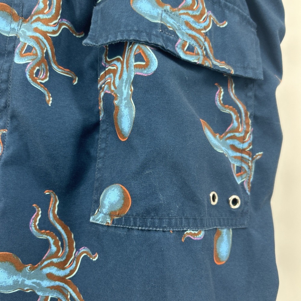 Paul Smith Bathing Suit Shorts Swim Trunks Men's Medium Blue Drawstring Pockets - Picture 4 of 12